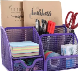 organizer-biurkowy-metalowy-z-szuflada-7-przegrodek-na-przybory-fioletowy