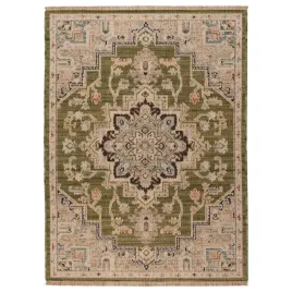 dywanik-chodnik-welniany-fredzle-60x100cm-zielony-naturalny-kwiaty-welna