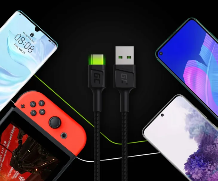 przewod-usb-c-2m-ray-usb-a-usb-c-green-cell-certyfikat-ce