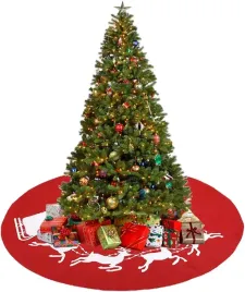 spodnica-choinkowa-filcowa-czerwona-z-mikolajem-reniferem-i-sankami