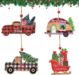 ozdoby-swiateczne-drewniane-samochod-sanki-zestaw-4-sztuk