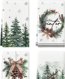 reczniki-kuchenne-zimowe-4-szt-42x65-cm-renifer-drzewa-dekoracja