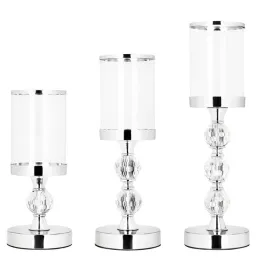 zestaw-swiecznikow-springos-3-miejsca-szklane-srebrne-glamour-41-cm