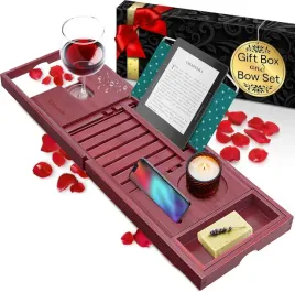 polka-na-wanne-bambusowa-regulowana-wysuwana-uchwyt-na-ksiazke-tablet