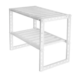 stojak-polka-rozszerzalna-2-poziomy-organizer-bialy