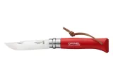 noz-opinel-colorama-08-inox-grab-czerwony-rzemien-ostrze-gladkie