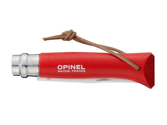 noz-opinel-colorama-08-inox-grab-czerwony-rzemien-dlugosc-glowni-8-5-cm