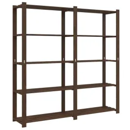 regal-z-5-polkami-brazowy-170x38x170-cm-lite-drewno-sosnowe