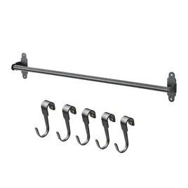 reling-kuchenny-drazek-60cm-czarny-haczyki-5-szt