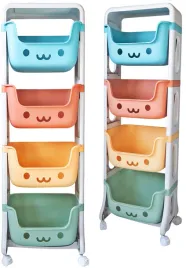 regal-na-zabawki-zaxer-wielokolorowy-z-tworzywa-sztucznego-na-kolkach-64-l