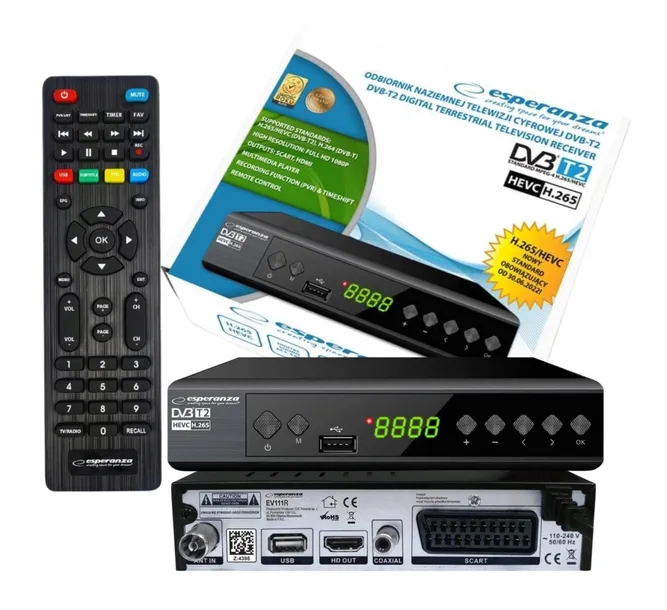 tuner-dvb-t2-esperanza-full-pro-standard-kodowania-h-265-hevc