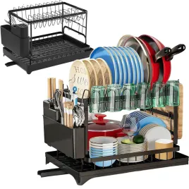suszarka-do-naczyn-stojaca-dwupoziomowa-duza-pojemna-ociekacz-42x29x30cm