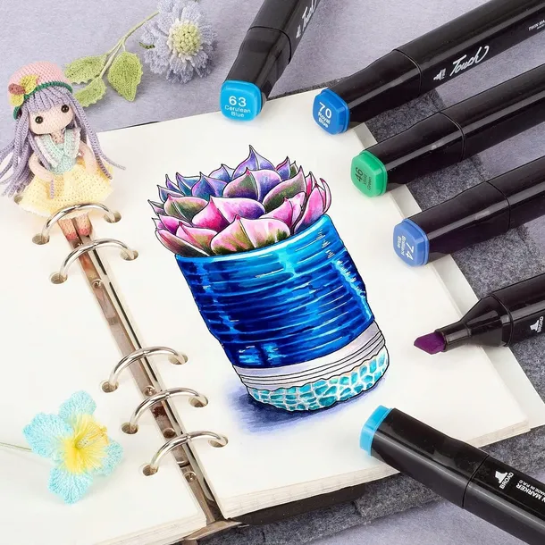 markery-akwarelowe-zestaw-100-szt-pisaki-flamastry-mazaki-wodoodporne-waga-z-opakowaniem-0-52-kg