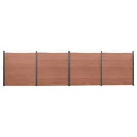 zestaw-paneli-ogrodzeniowych-brazowy-699x186-cm-wpc