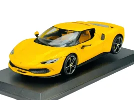 bburago-ferrari-296-gtb-zolty-1-18-nowy-metalowy-model-16018