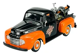 maisto-1948-ford-f-1-pickup-1958-harley-davidson-flh-duo-glide-1-24-32180