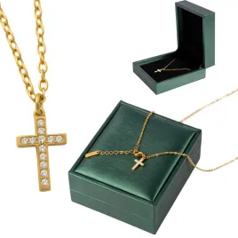 zloty-lancuszek-z-krzyzykiem-pozlacany-18k-stal-chirurgiczna-szkatulka