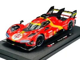 bburago-ferrari-499p-50-24h-le-mans-2023-czerwony-1-18-nowy-metal-model