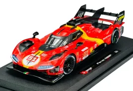 bburago-ferrari-499p-51-24h-le-mans-2023-czerwony-1-18-nowy-metal-model