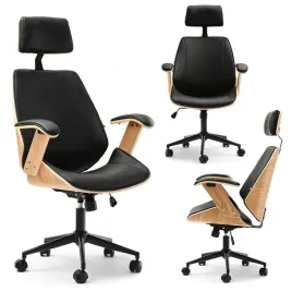 designerski-fotel-biurowy-frank-dab-czarna-skora-ekologiczna