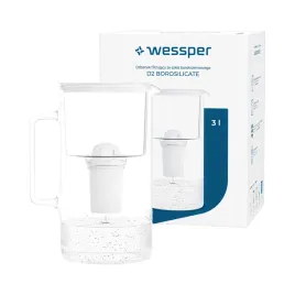 dzbanek-filtrujacy-szklany-wessper-d2-borosilicate-3l-bialy-filtr