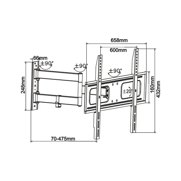 uchwyt-do-telewizora-cabletech-do-telewizora-40-65-regulowany-max-50-kg-maksymalna-wielkosc-telewizora-70