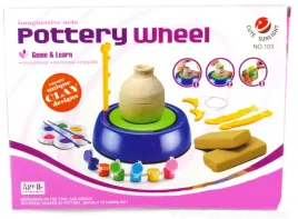 kolo-garncarskie-na-baterie-farby-narzedzia-glina