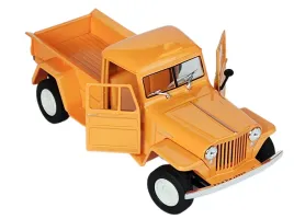 jeep-willys-pickup-1947-1-24-model-welly-pomaranczowy