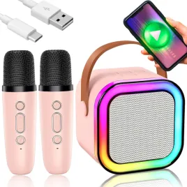 zestaw-karaoke-przydasie-pl-rozowy-bezprzewodowy-z-bluetooth-2-mikrofony