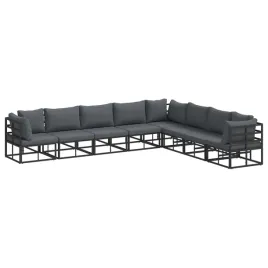 zestaw-sof-na-ogrod-z-poduszka-8-szt-czarny-aluminium