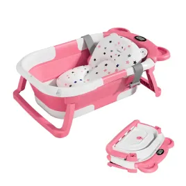 przenosna-skladana-wanienka-z-termometrem-dla-dziecka-itslife-rozowa