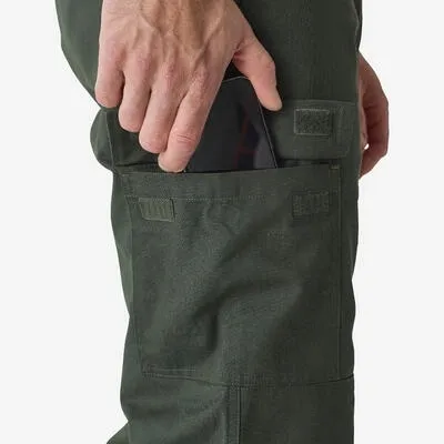 spodnie-cargo-solognac-100-warm