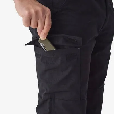 spodnie-cargo-solognac-100-warm-material-dominujacy-bawelna