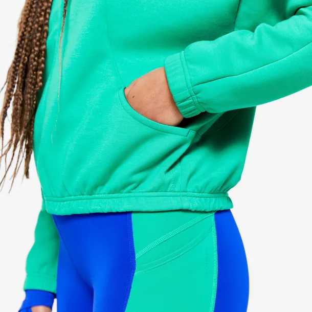 bluza-z-kapturem-damska-domyos-fitness-kolor-czarny