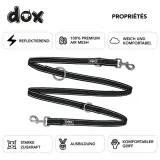 smycz-treningowa-podwojna-na-dwa-psy-ddoxx-reflective-airmesh-200-cm-kolor-czarny