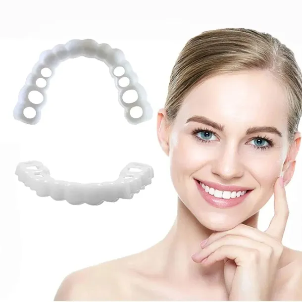 Nakładki na zęby licówki zdejmowalne SNAPON Smile protezy 2 szt. góra i dół