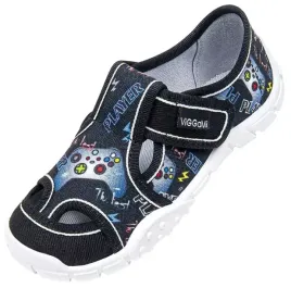 tenisowki-dzieciece-viggami-adas-game-czarne-kapcie-chlopiece-na-rzep