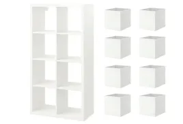 ikea-zestaw-kallax-regal-77x147-cm-bialy-8-pudelka-drona-bialy