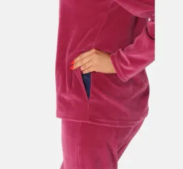 bellivalini-dres-welurowy-damski-xxl-rozpinany-z-kieszeniami