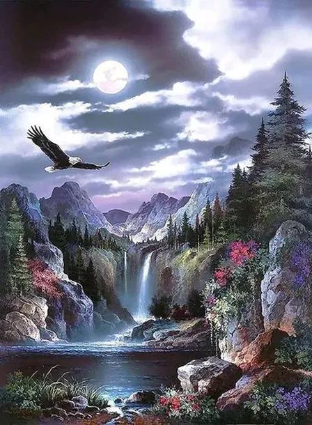 HAFT DIAMENTOWY DIAMOND PAINTING MOZAIKA DIAMENTOWA DLA DZIECI ZESTAW 5D