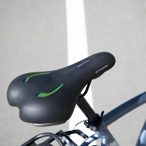 siodlo-rowerowe-btwin-60-sd-zelowe-marka-elops-szerokosc-160-mm