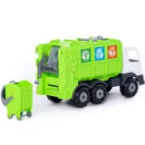 auto-prestiz-wader-polesie-smieciarka-bialozielona-waga-z-opakowaniem-3-2-kg