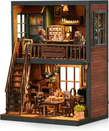 miniaturowy-domek-do-ksiazek-naroznik-biblioteczny-diy-drewniany