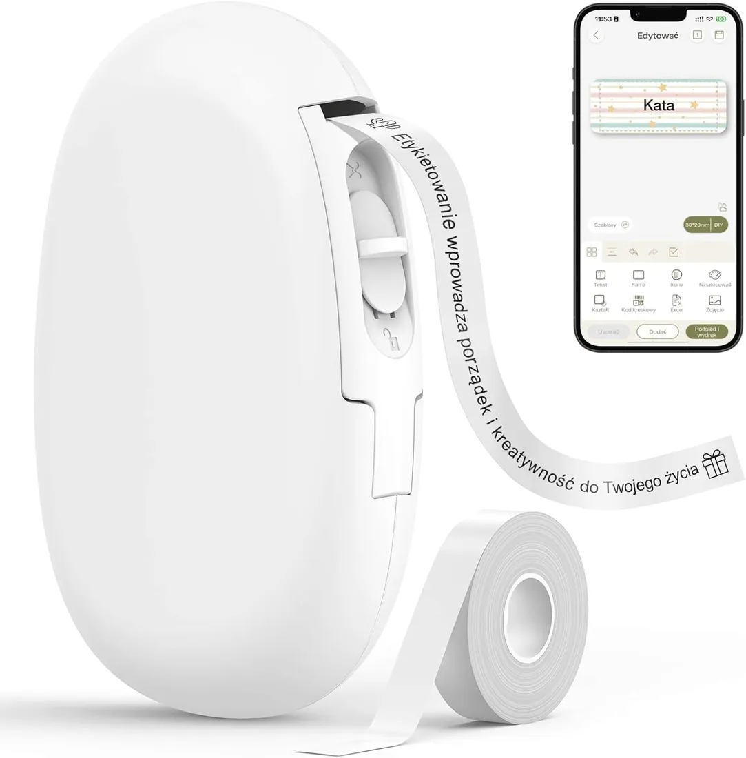 drukarka-etykiet-termiczna-bluetooth-przenosna-biala