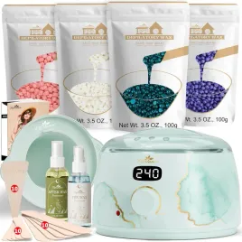 topiarka-zestaw-do-depilacji-woskiem-serene-gold-z-podgrzewaczem