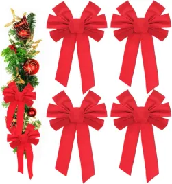 kokardki-swiateczne-czerwone-4-sztuki-duze-4025-cm