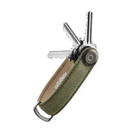 orbitkey-organizer-do-kluczy-waxed-canvas-khaki-green-zielony