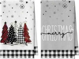 reczniki-kuchenne-swiateczne-42-65-cm-czarno-biale-2-sztuki