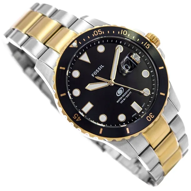 meski-zegarek-fossil-fs6031-blue-srebrno-zloty-na-bransolecie-elegancki-mechanizm-kwarcowy