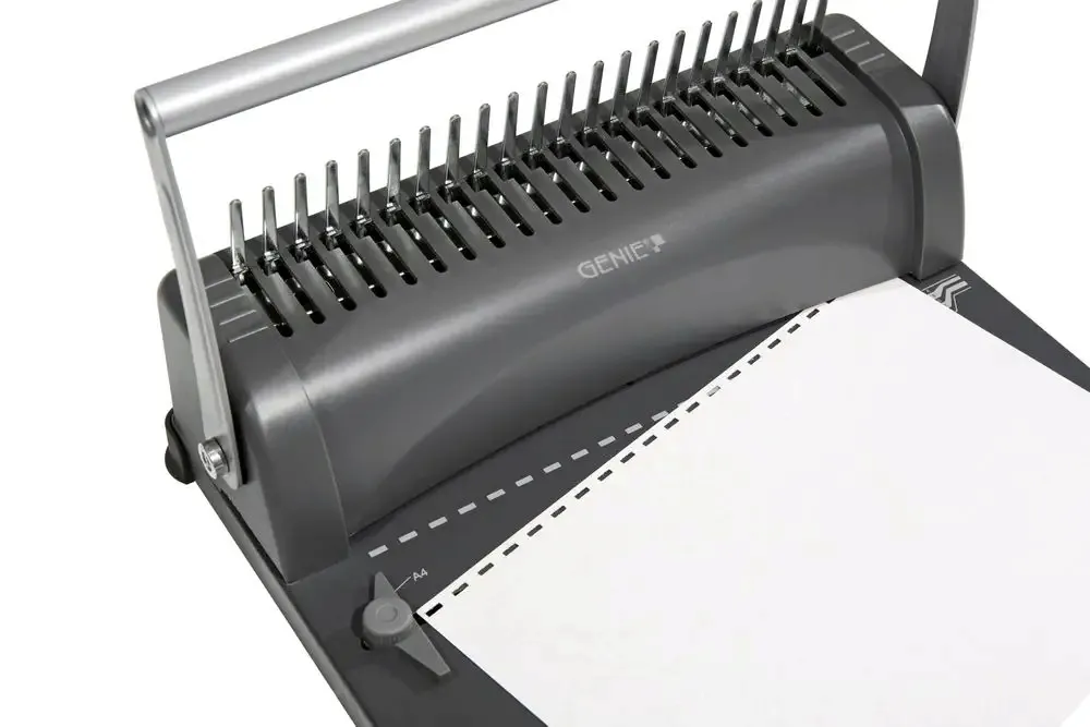 bindownica-spiralna-a4-reczna-pojemnosc-350-kartek-zestaw-startowy-szara-75-rodzaj-bindownicy-reczna